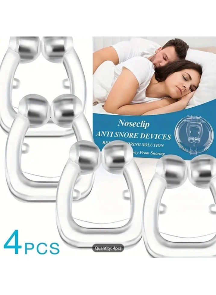 Silicone Magnetic Nose Clipper Comfortable Nasal to Relieve Snore (4 PCS) - Image 1