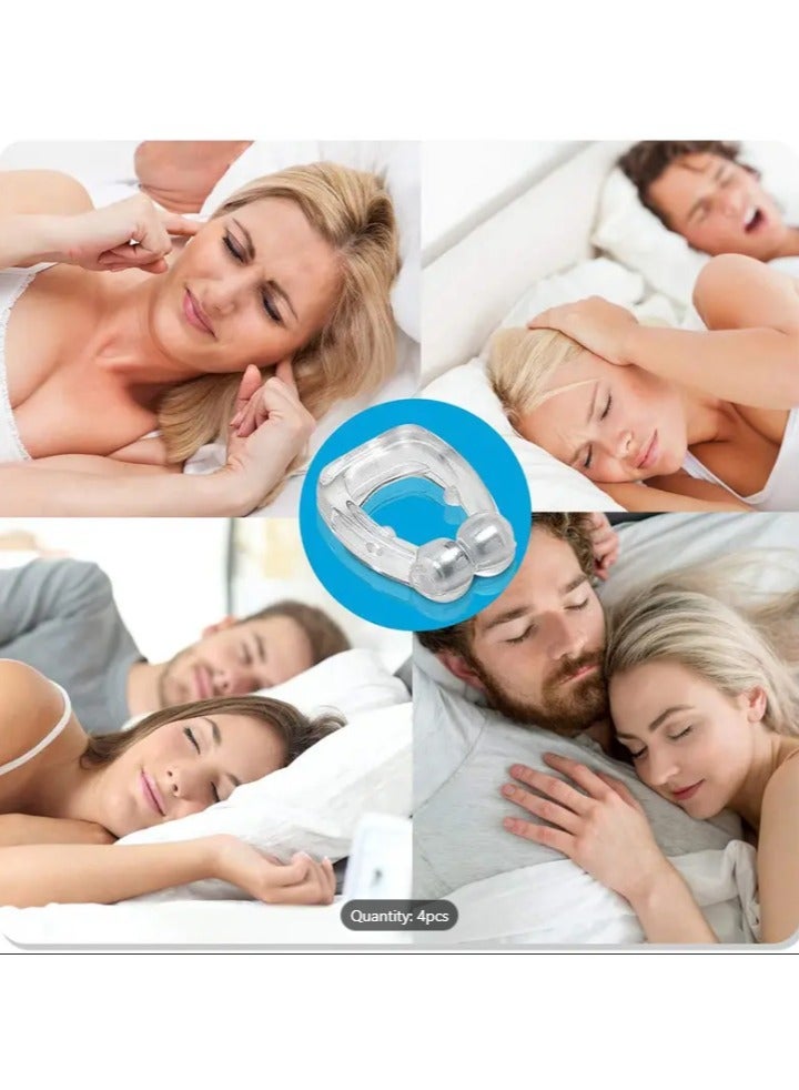 Silicone Magnetic Nose Clipper Comfortable Nasal to Relieve Snore (4 PCS) - Image 2