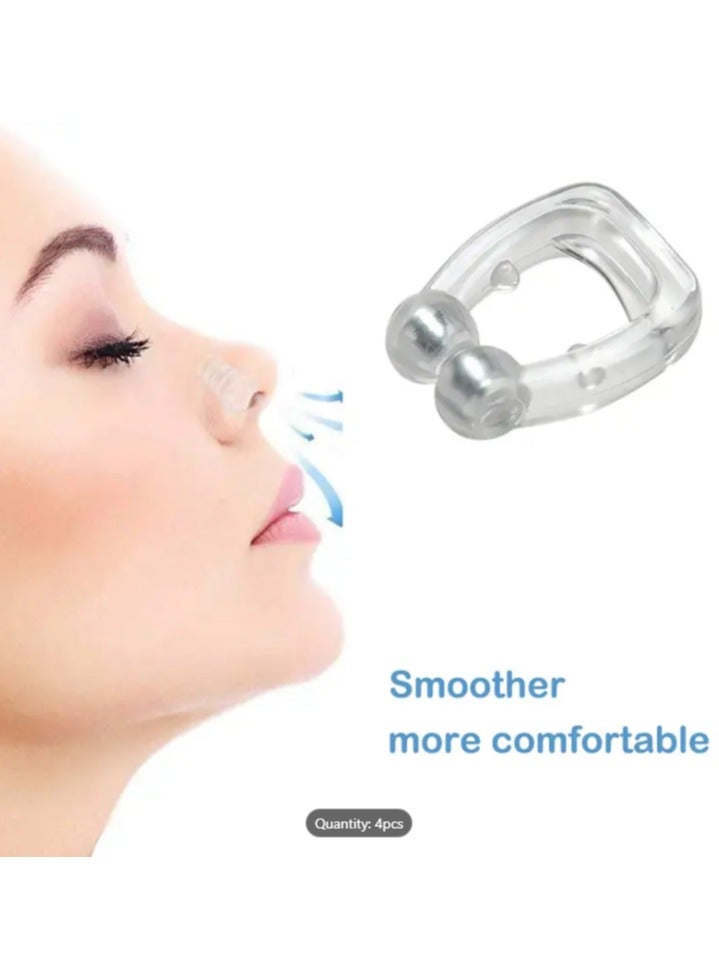 Silicone Magnetic Nose Clipper Comfortable Nasal to Relieve Snore (4 PCS) - Image 4
