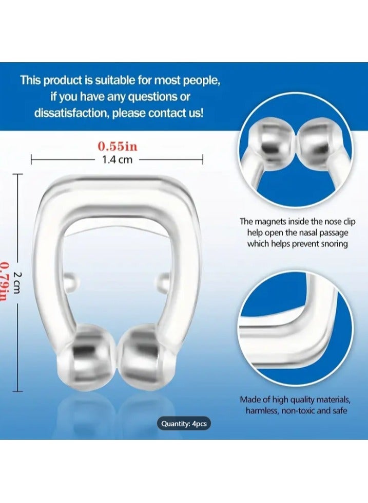 Silicone Magnetic Nose Clipper Comfortable Nasal to Relieve Snore (4 PCS) - Image 5