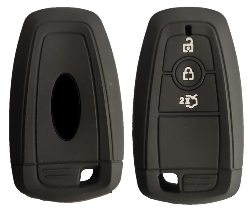 Shopoflux® Silicone Smart Key Cover Compatible with Endeavour | Figo | Aspire | Freestyle Titanium (Pack 2 Black Silicon) - Image 1