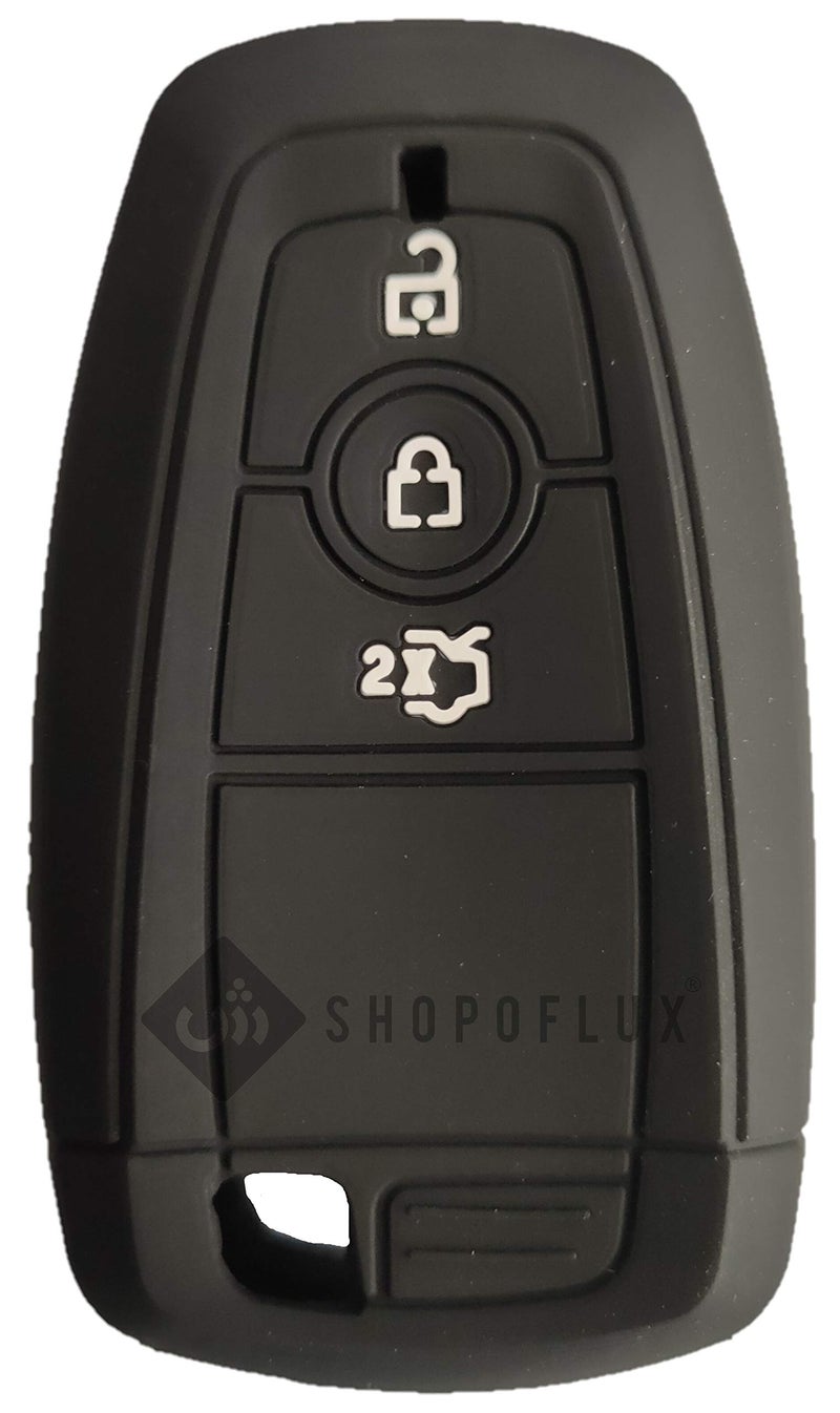 Shopoflux® Silicone Smart Key Cover Compatible with Endeavour | Figo | Aspire | Freestyle Titanium (Pack 2 Black Silicon) - Image 4