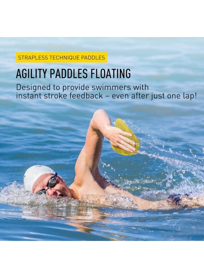 FINIS Agility Floating Swim Paddles - Strapless Design for Stroke Technique - Instant Feedback - Extra Small - Image 2
