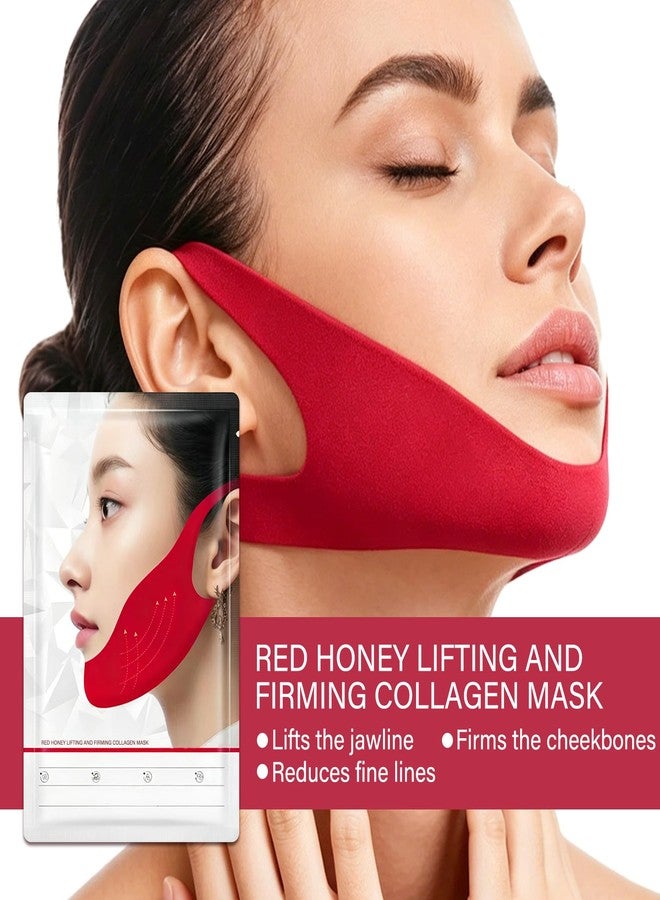 BKPPLZP 5 Pcs V Line Lifting Masks,Firming Double Chin Strap Neck Lift Tape,Moisturizing Neck Mask for Tightening and Firming,Chin Lifting Mask,Jawline Shaper Mask for Face Tightening and Lifting - Image 2