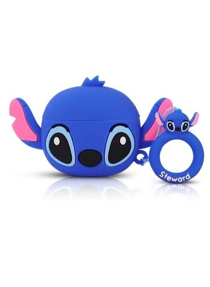 Soft Silicone Shockproof Cover, New 3D Cute Cartoon Creative Fun Case Skin with Keychain Design for AirPods Pro 2 - Image 1