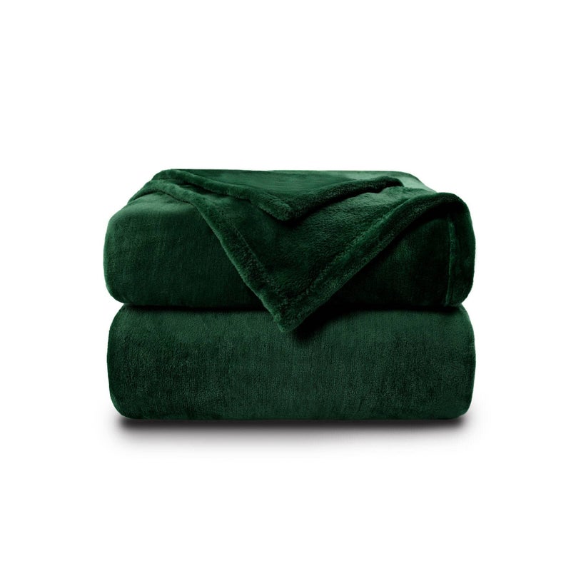 NANPIPER Fleece Blankets Super Soft Flannel Queen Size Blanket for Bed Luxury Cozy Microfiber Plush Fuzzy BlanketOlive Green