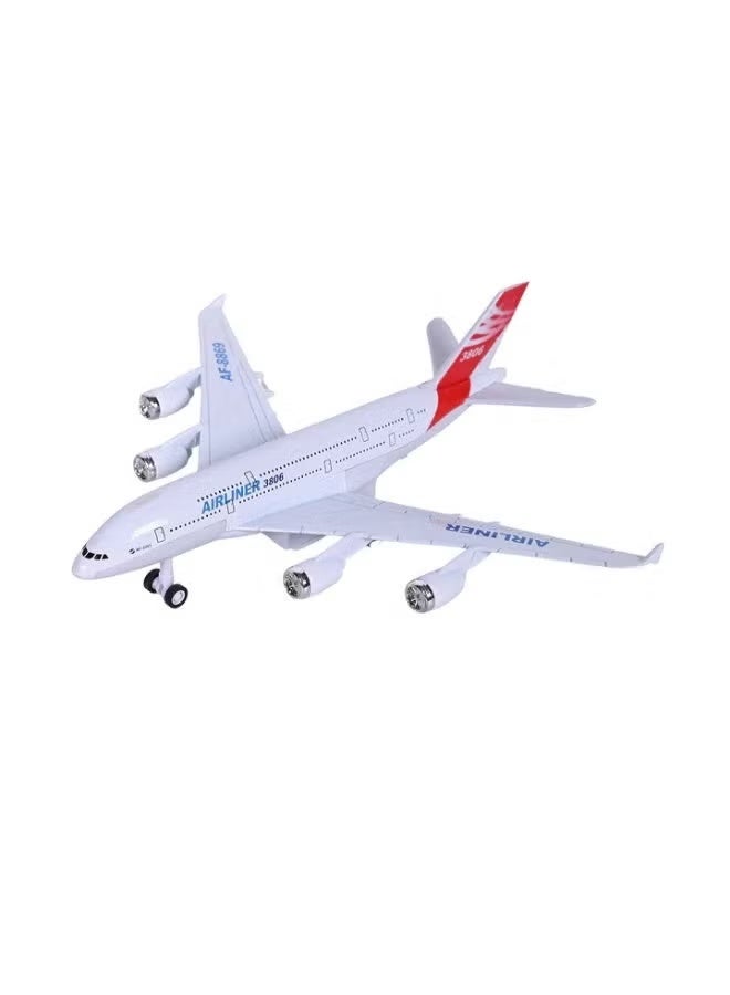 Diecast Metal Airplane Model Toy for Kids, Pull-Back Aircraft Model Plane with Light Effect, Realistic Airplane Model for Boys and Girls, Durable Metal Body Mini Plane Toy Gift for Children, Educational Collectible Plane Toy - Image 2