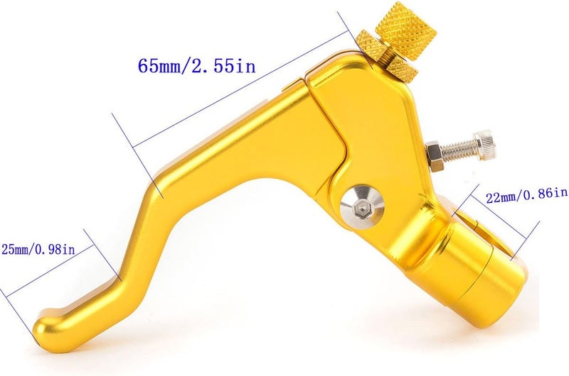 PROCNC Universal Performance Stunt Clutch Lever Fits YZF R25 R3 MT-25 MT-03,FZ-09 R6 GSX-R600/750 GSXR1000 GROM CBR250R CBR300R (gold) - Image 4