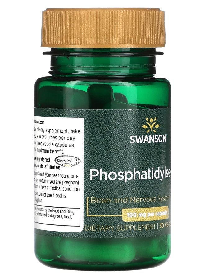 SWANSON Phosphatidylserine 100 mg 30 Veggie Caps - Image 2
