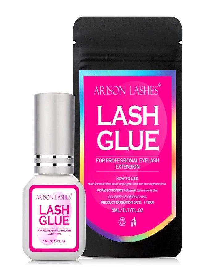 ARISON LASHES Eyelash Extension Color Glue 1 S Dry Waterproof Strong Bond for Eyelash Extensions Lash Adhesive for Lash Extensions 3-5 Weeks Retention(Purple-5ml) - Image 1