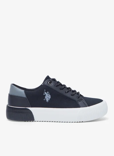 U.S. Polo Assn. Women's Black Low-Top Sneakers - Lightweight Shoes Sporty Design Shoes, Comfortable for Casual Wear