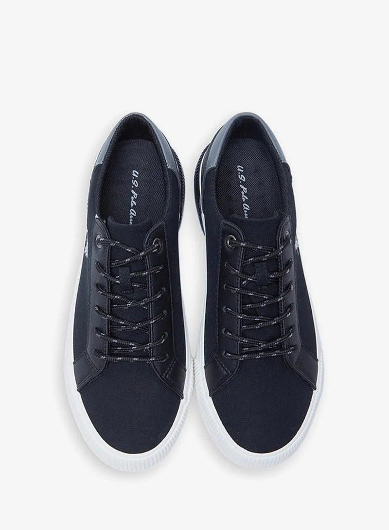 U.S. Polo Assn. Black-Grey Women's Black Low-Top Sneakers - Lightweight Shoes Sporty Design Shoes, Comfortable for Casual Wear for Women | Best Price UAE