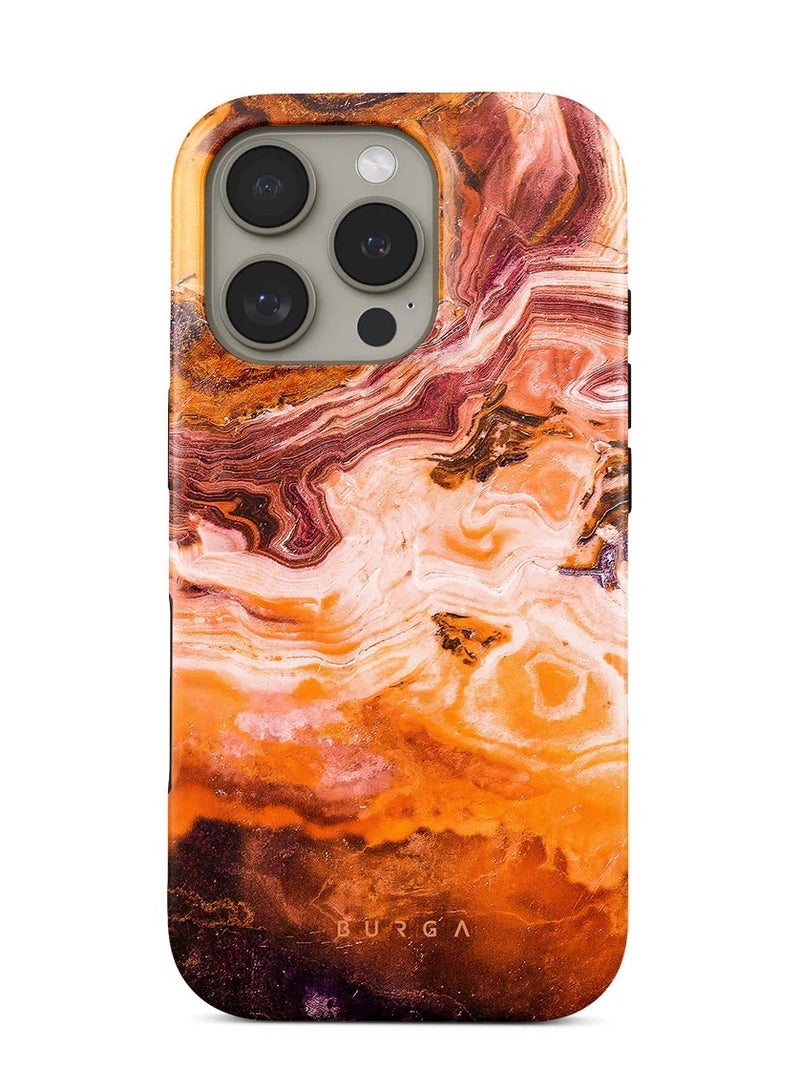 BURGA iPhone 16 Pro Max Case, 2 Piece Hard Shell + TPU Silicone Interior, Shock Absorption, All Port Accessible, Raised Bezel For Screen & Camera Protection, Never Fading HQ Print,Pumpkin Spice - Image 1