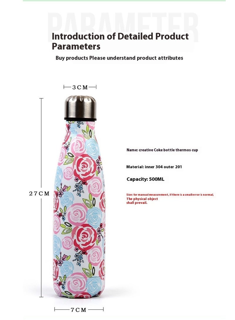 Y&D Stainless Steel Water Bottle,500ml,Leak Proof Office Bottle Gym Bottle Home Kitchen Hiking Treking Bottle Travel Bottle - Image 4