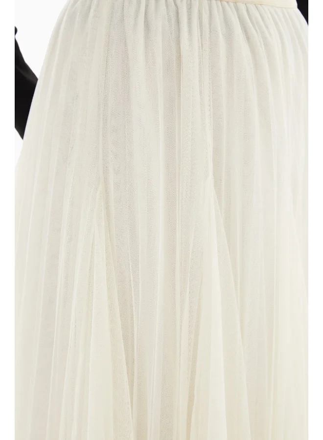 Wecre8 Midi White Sheer Skirt