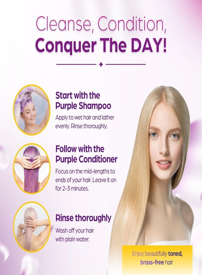 Herbishh Purple Shampoo for Blonde Hair 16.9 fl. Oz, Eliminates Yellow & Brassy Undertones from Silver & Highlighted Hair, Deep Cleansing Shampoo, Frizz Control & Color Protection - Image 5