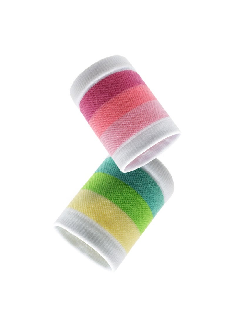 جين لى تشيانغ 10 قطع من أساور المعصم الرياضية، أساور المعصم للتنس، عصابات العرق للرجال والنساء، عصابات العرق القطنية القابلة للتنفس، مناسبة للياقة البدنية وكرة القدم وكرة السلة والجري وغيرها من الرياضات. - Image 3