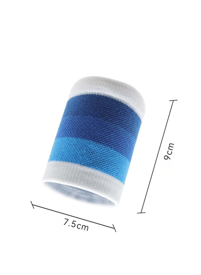 جين لى تشيانغ 10 قطع من أساور المعصم الرياضية، أساور المعصم للتنس، عصابات العرق للرجال والنساء، عصابات العرق القطنية القابلة للتنفس، مناسبة للياقة البدنية وكرة القدم وكرة السلة والجري وغيرها من الرياضات. - Image 2