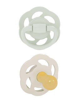 nip Organic Cherry Newborn Baby Soother, Made Germany, Cherry Shape, Natural Latex Rubber, Eco-Friendly, Green And Brown ,0 Months+, Size 1 Pack Of 2  - Image 1