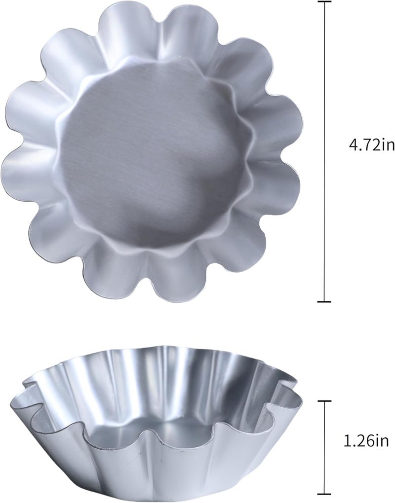 FAQQI 6 Pcs, Large 4.5 Inches Ensaymada Molder Filipino, Bibingka Molder Filipino, Torta Molder – Extra Large Round Cake Pan with Wave Edge for Traditional Filipino Desserts, Perfect for Ensaymada - Image 3