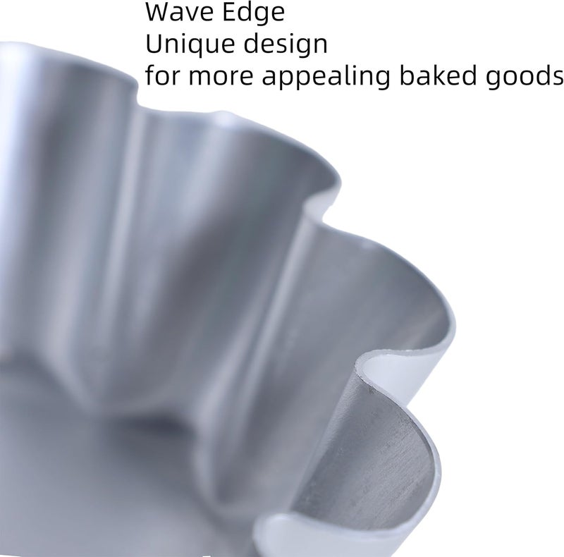 FAQQI 6 Pcs, Large 4.5 Inches Ensaymada Molder Filipino, Bibingka Molder Filipino, Torta Molder – Extra Large Round Cake Pan with Wave Edge for Traditional Filipino Desserts, Perfect for Ensaymada - Image 5