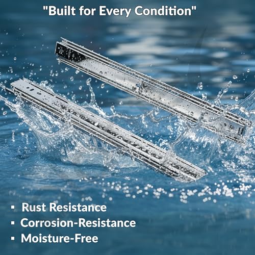 Plantex Drawer Channel/Regular Close Ball Bearing/Channel for Drawer/Telescopic Channel for Wooden & Metals Drawers in Kitchen, Wardrobe, (20-Inch,Silver) 1 Pair Set - Image 5