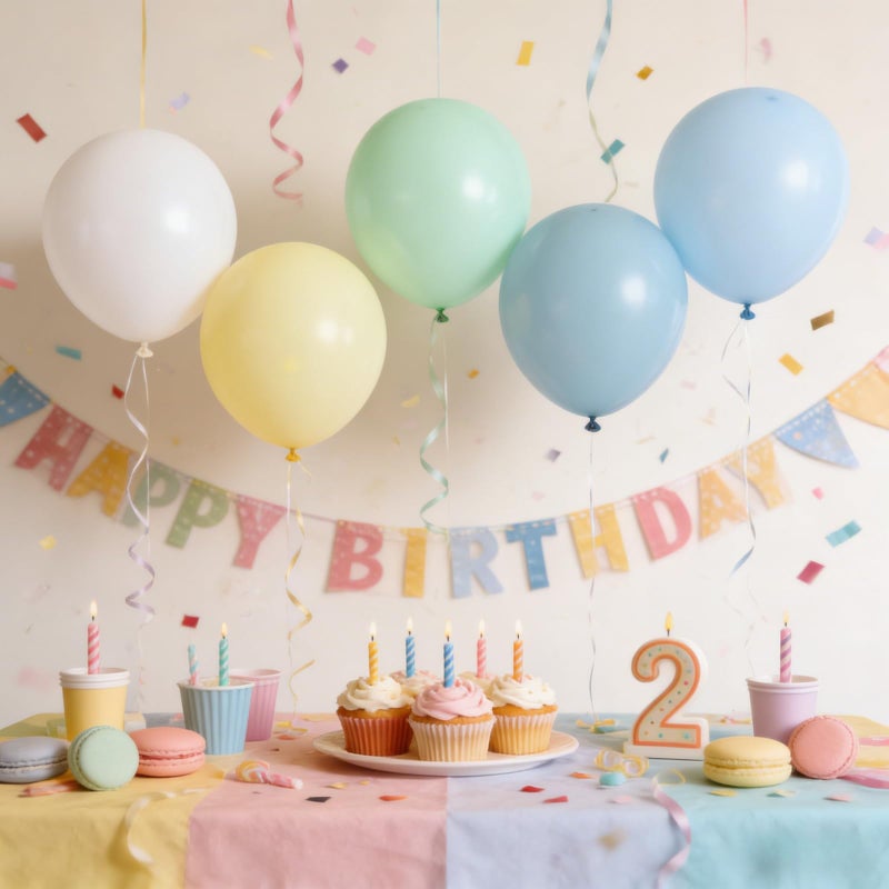 Sowide Blue and Green Balloons, Baby Shower Balloons 50Pcs 12 Inch Pastel Light Green White Baby Blue Yellow for Kid Boy First 1st Birthday Decorations Party Blue and White Baby Shower Supplies - Image 4