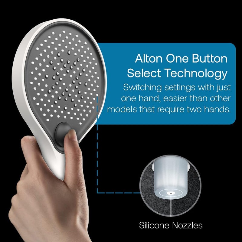 Alton ALTON SHR20270 3Function 5INCH Hand Shower Only White Black - Image 3