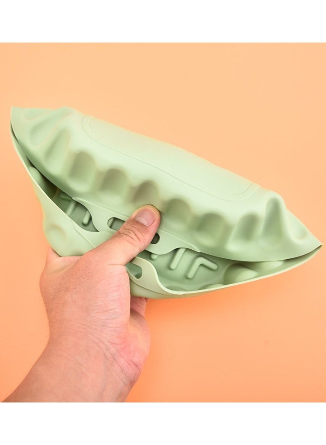 HOMESTAR Multi-Color Silicone Mat Set (Red/Gray/Green) | Air Fryer Accessories Square Baking Pan | Non-Slip Heat-Resistant Tray | 18×17×5cm Standard Size | 136g Each (3-Pack) | For Baking/Roasting/Defrosting | Food-Grade Safe Material | Dishwasher Friendly & Foldable - Image 2