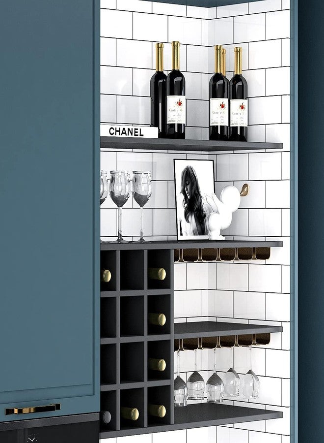 ReWallpaper ورق جدران ReWallpaper مقاس 17.7×276، بلاط مترو الأنفاق، بلاطات خلفية للمطابخ، بلاط قابل للتقشير واللصق للحمام، لفة ورق جدران - Image 4