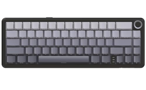 MAMBASNAKE Attack Shark X66 Gasket Wireless Mechanical Keyboard with Volume Knob60 Bluetooth24GHzWired Gaming KeyboardRGB BacklitSide Printed PBT Keycaps66 Keys Hot Swappable for PCMACBlack - Image 1