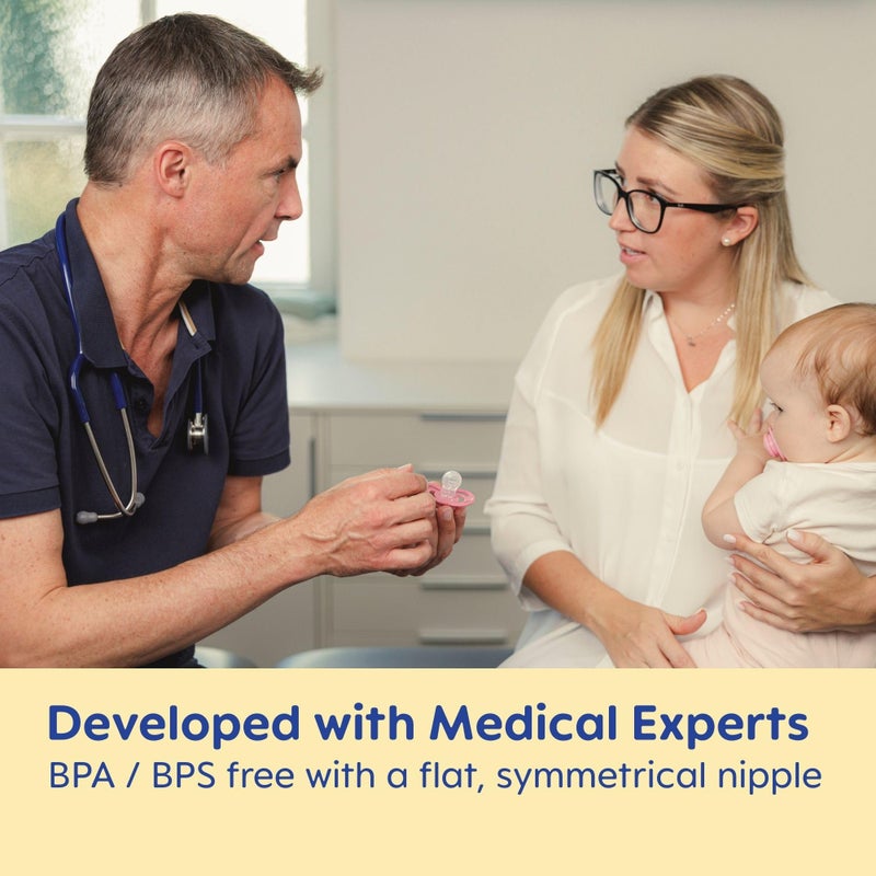 MAM Air Night Baby Pacifiers for Sensitive Skin, Glows in The Dark, 2 Count, 6-16 Months, Girl - Image 5