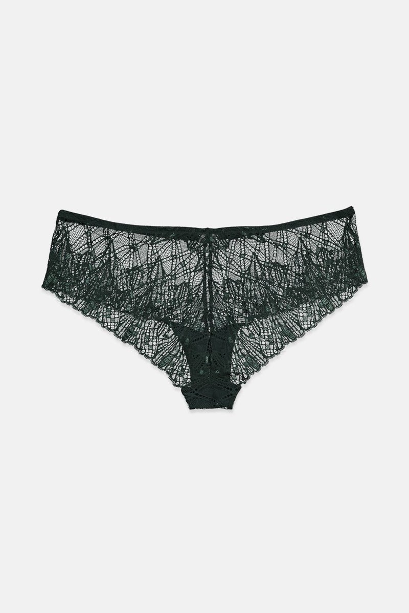 Tchibo Women Lace Panty Panty, Dark Green - Image 2