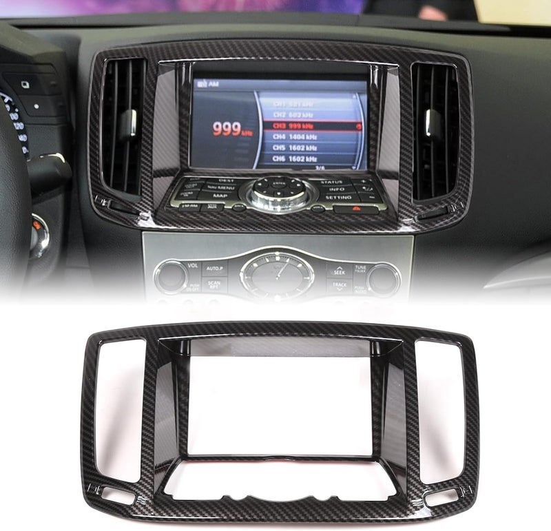 Moittellc غطاء تزيين لوحة التحكم المركزية لمخرج الهواء مع نظام الملاحة متوافق مع إنفينيتي G37 20072013 - Image 1