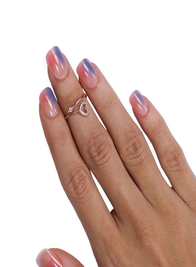 Beromt False nails Set of 12 reusable, UV treated gel finished Press-On nails with MATT Finish with adhesive tab inside Small Small Square - BFN229FN - Image 2