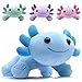 DYBFONO Axolotl Plush Toy 108 Soft Cute Axolotl Stuffed Cotton Plush Pillow Kawaii Salamander Animal for Boys Girls Kids Gift Blue - Image 3