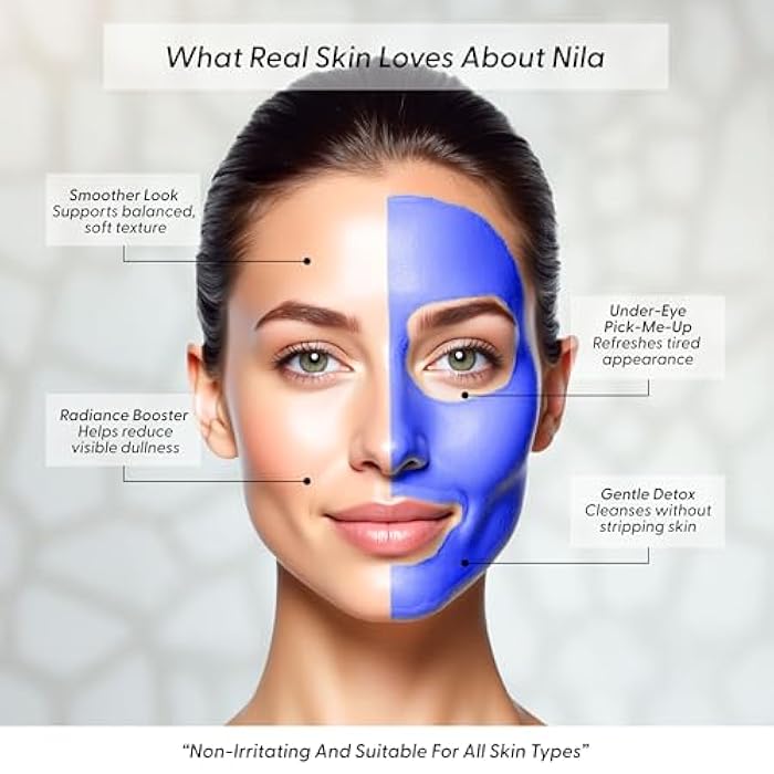 Argaviva Moroccan Nila Powder – Natural Blue Clay Mask for Face, Body & Hair – Exfoliates for Glowing, Even-Toned Skin – Plant-Based & Traditional Hammam Skincare for All Skin Types - Image 4