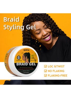 Goiple 8.8OZ Strong Hold Braiding Gel for Twists, Locs, Cornrows - Tames Frizz, High Shine, No Flake, Easy Edge Control  - Image 4