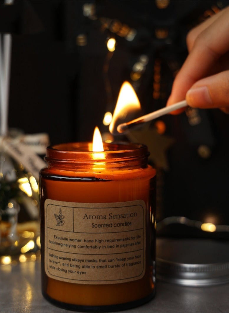 Arabest Set of 7 Gifts Scented Candles Gift Box Soy Candles Scented Candle Gift Box Set for Birthday gift Wedding, Party Souvenir,Bathroom,Yoga Freesia - Image 3