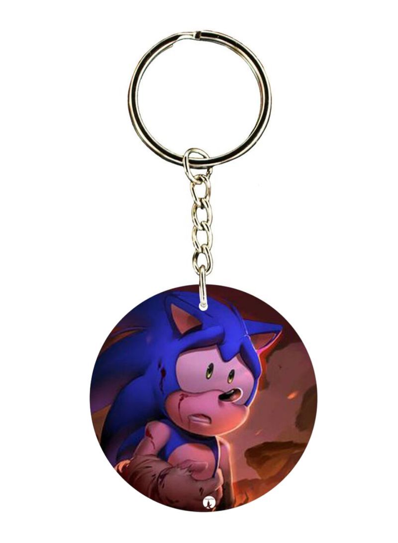 Double Sided Sonic Printed Keychain