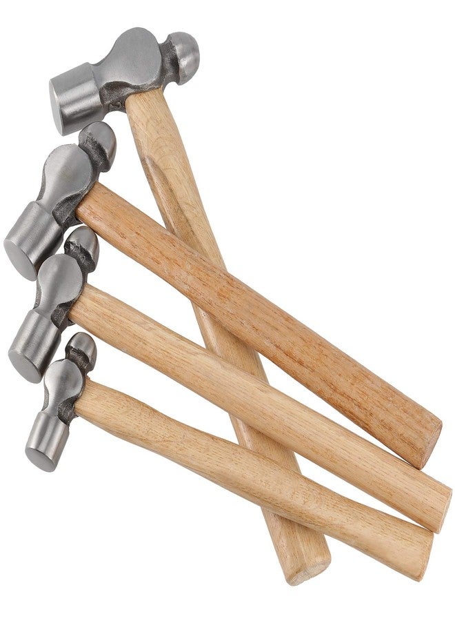 ZEONHAK 4 PCS Ball Peen Hammer, 8 OZ,16 OZ, 24 OZ, 32 OZ Ball Peen Hammer Set with Wooden Handle and Non-Slip Shock Absorbing Grip for Metal Rivetc - Image 4