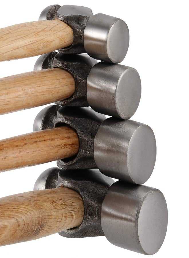 ZEONHAK 4 PCS Ball Peen Hammer, 8 OZ,16 OZ, 24 OZ, 32 OZ Ball Peen Hammer Set with Wooden Handle and Non-Slip Shock Absorbing Grip for Metal Rivetc - Image 3