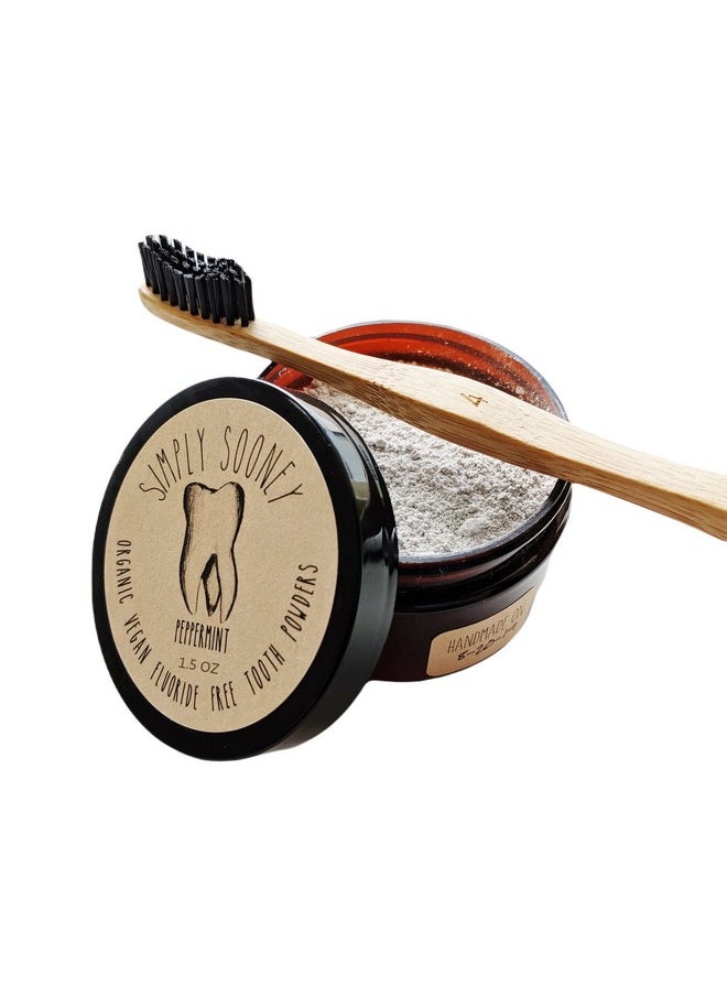SIMPLY SOONEY Imply Sooney Vegan Mineral Tooth Powder I Organic Ingredients I Fluoride Free I Peppermint Flavor (Plastic Jar)  - Image 2