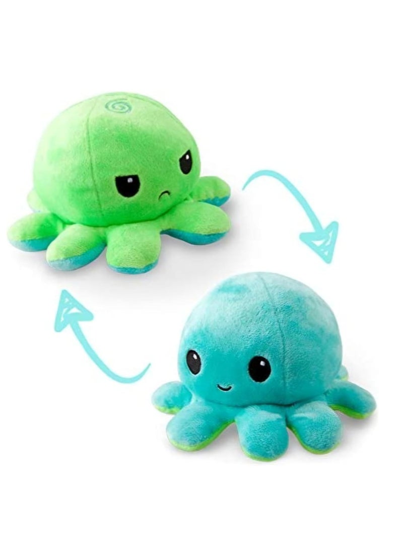 MAGIC VAULT 4 Pcs Reversible Plushie Octopus, Super hero,Double-Sided Flip Stuffed Animal Mood Plush,soft toy, Without Saying a Word, as A Gift for Kids & Adult or for Decoration (set 4)  - Image 3