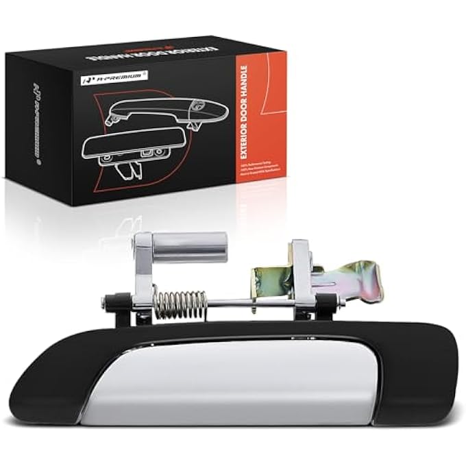 ريحني مقبض باب السائق الخلفي الأيسر متوافق مع هوندا سيفيك 2001 2002 2003 2004 2005 سيدان سوداء مع ذراع كروم استبدال 72680S5AJ01 - Image 2