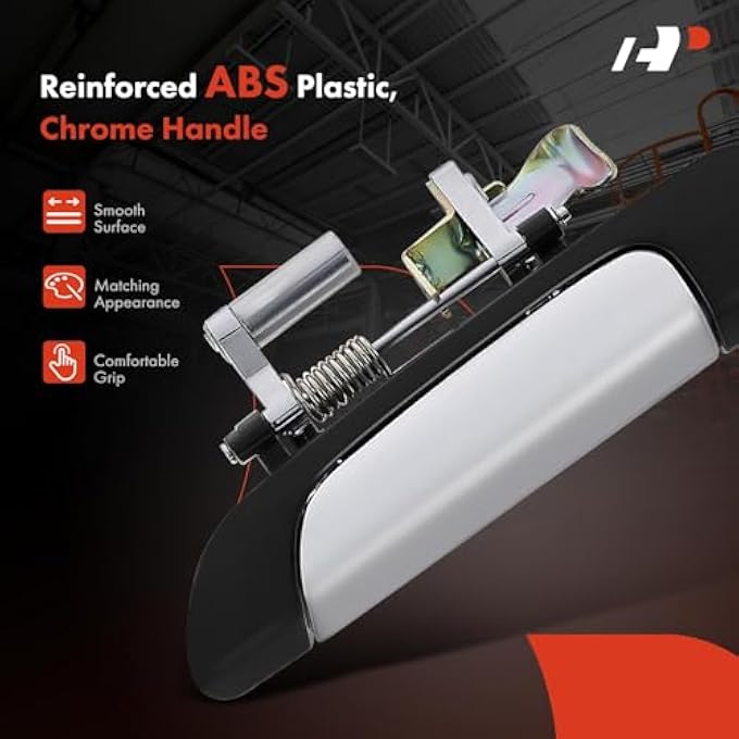 ريحني مقبض باب السائق الخلفي الأيسر متوافق مع هوندا سيفيك 2001 2002 2003 2004 2005 سيدان سوداء مع ذراع كروم استبدال 72680S5AJ01 - Image 4