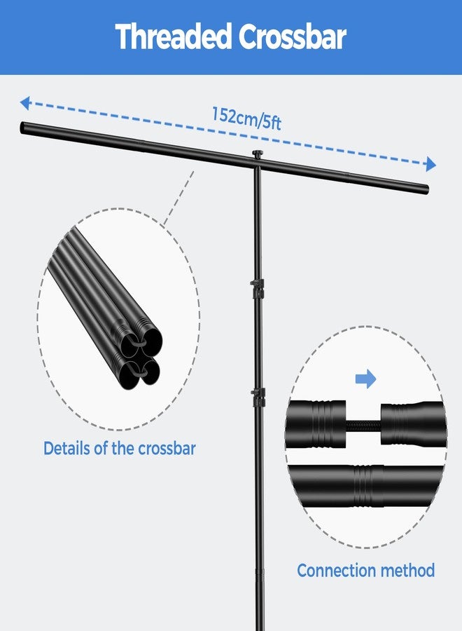 EMART Blue Green Screen Backdrop Kit with Reverse Folding Base, 5x6.5ft Portable T-Shape Backdrop Stand with 2-Sided Reversible Background for Photography, Zoom, Streaming and Studio Video Recording - Image 4