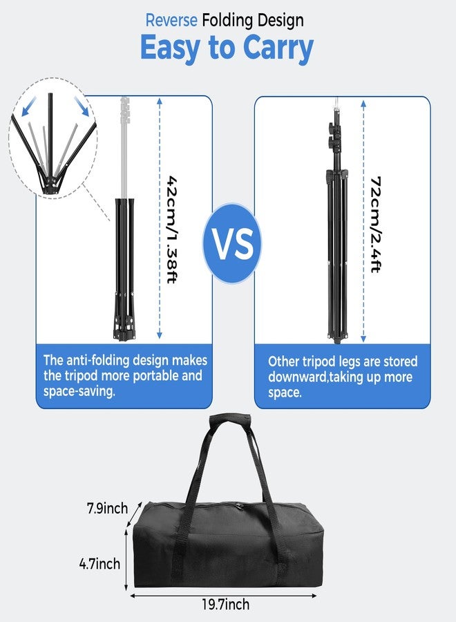 EMART Blue Green Screen Backdrop Kit with Reverse Folding Base, 5x6.5ft Portable T-Shape Backdrop Stand with 2-Sided Reversible Background for Photography, Zoom, Streaming and Studio Video Recording - Image 2