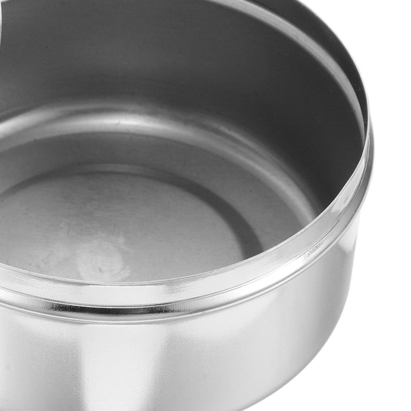 Smokeless Metal Ashtray with Lid Push Down Spinning Desktop Design Silver for Home Office Car - Image 4