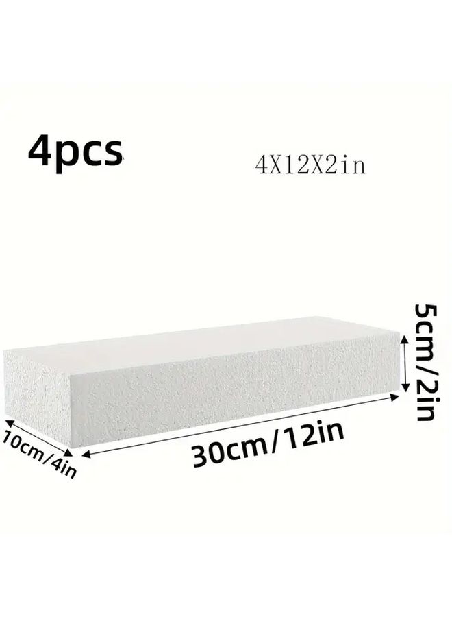 Large White Foam Blocks 4Pcs 12x4x2 Inches For Art Sculptures And Floral Arrangements - Image 2